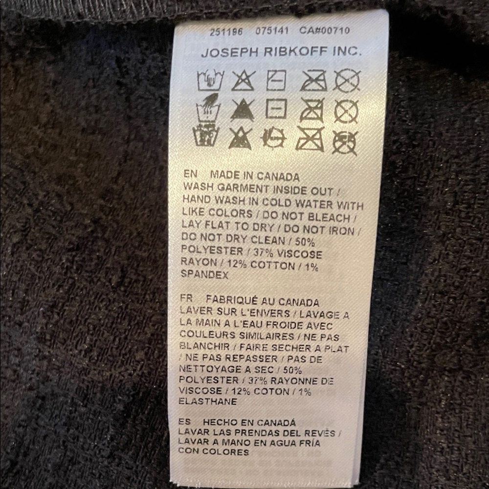 Joseph Ribkoff Black Pearl Button Jacket - Picture 5 of 5
